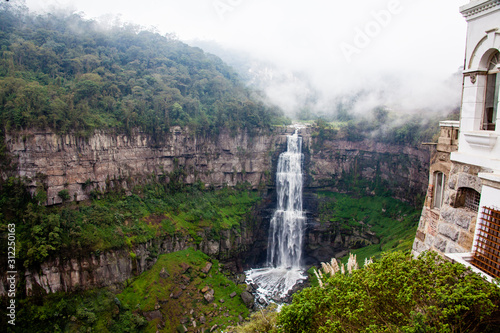 The famous Tequendama Falls located southwest of Bogotá in the municipality of Soacha photo