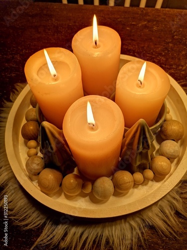 Adventskranz modern 4 Kerzen