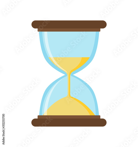 hourglass icon flat vector object isolated on