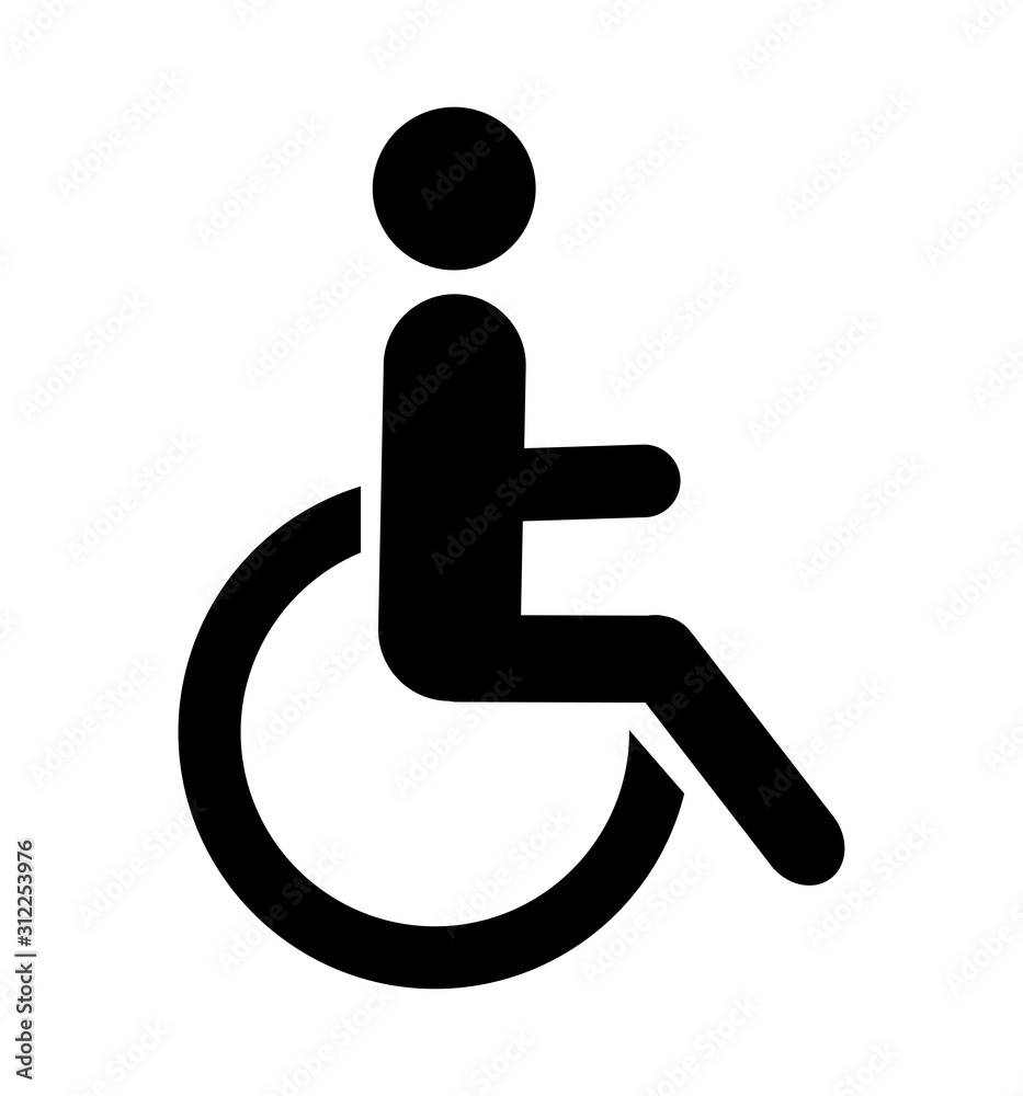 Wheelchair icon vector handicap icon design vector Wheelchair icon vector handicap icon design vector