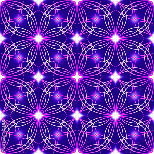 Flowers pattern.  Seamless endless repeating multicolored bright ornament of different colors on combined background
