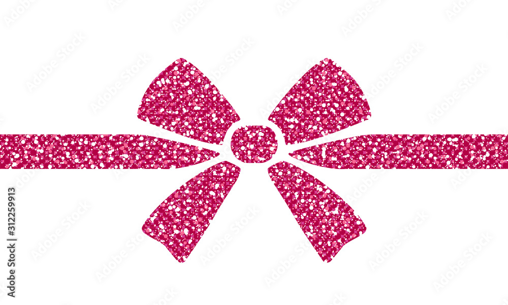 Red Glitter Bow With Ribbon Red Glitter Bow With Ribbon