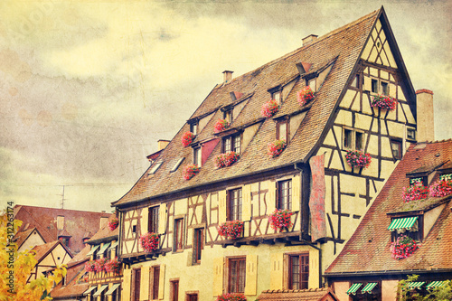 Colmar in Alsace France vintage style