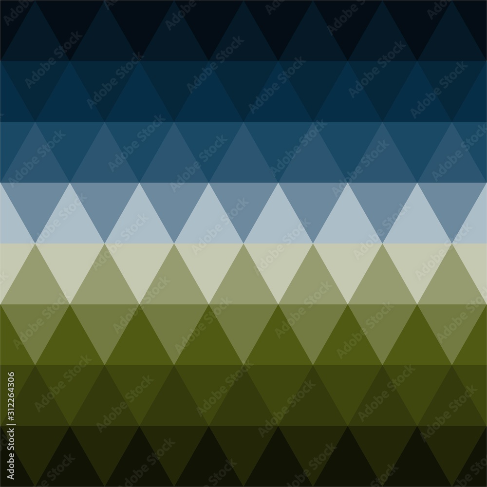 Fototapeta premium Mosaic blue, black, white and green. Vector.