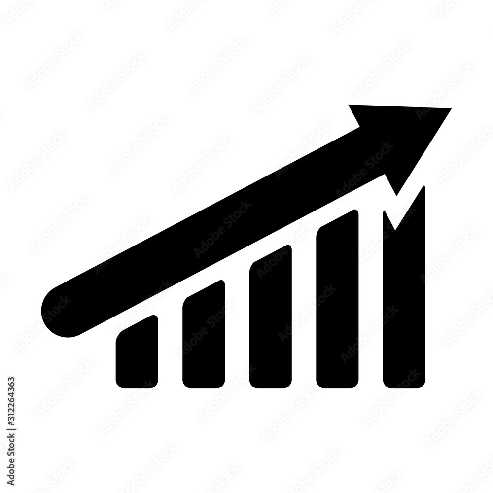premium vector | low finance graph icon simple... Finance Chart Icon