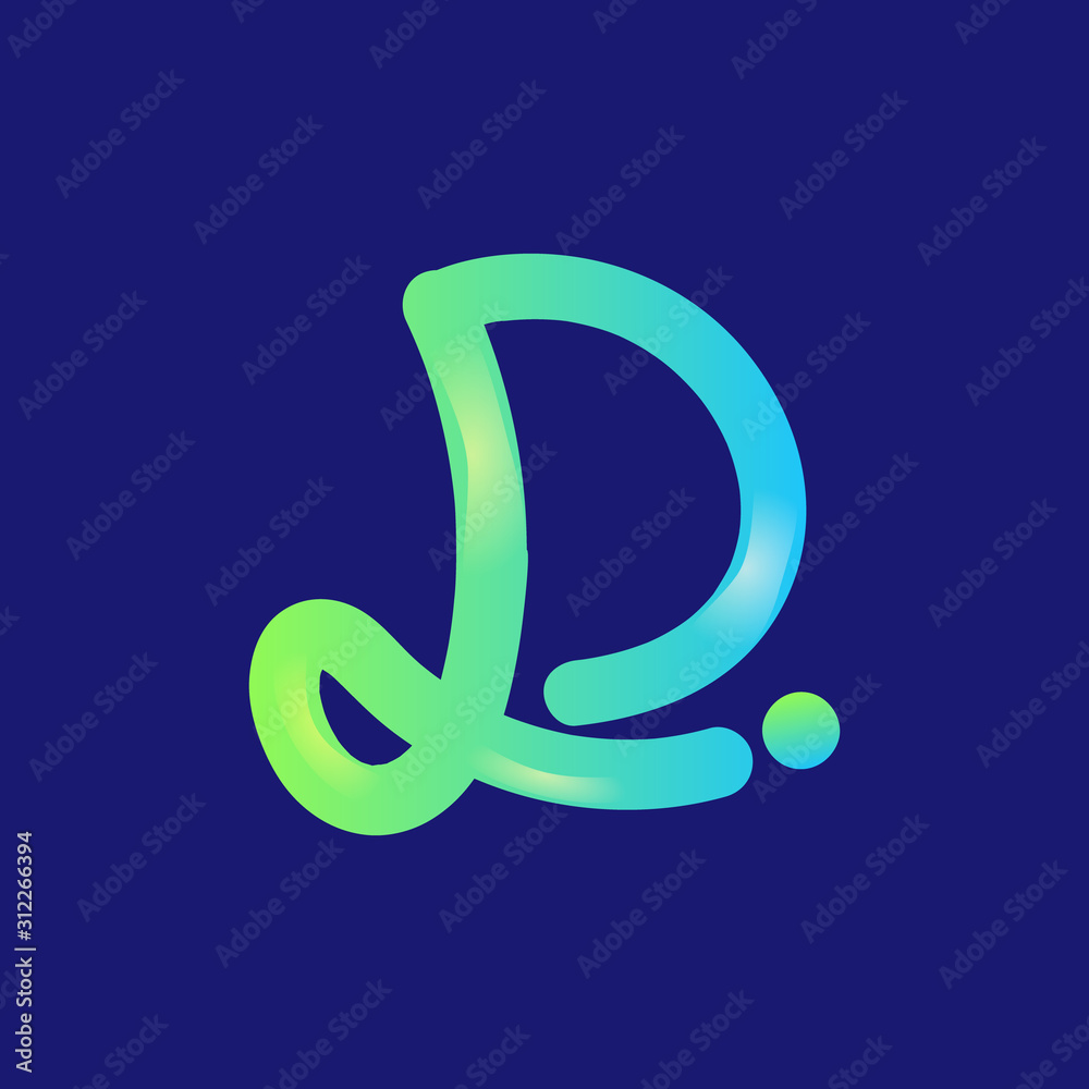 Modern 3d flow logo hand drawn initial letter d for business or company vector eps 10 Modern 3d flow logo hand drawn initial letter d for business or company vector eps 10