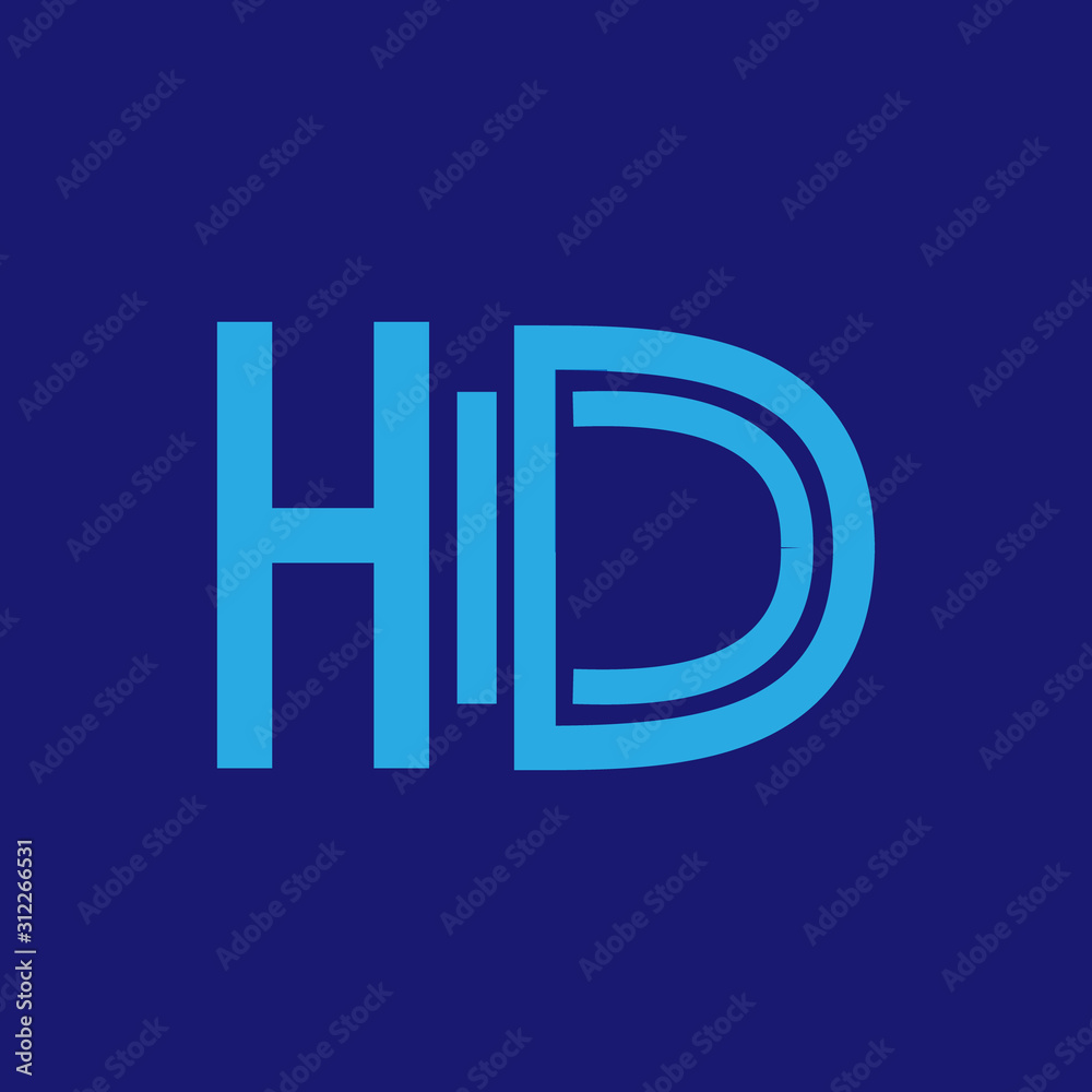 Logo black and line concept initial letter hd for identity or business company vector eps 10
