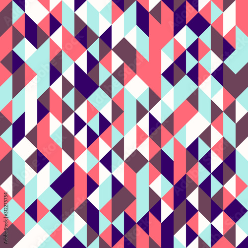 Pattern with random colored Diamonds Generative Art background illustration