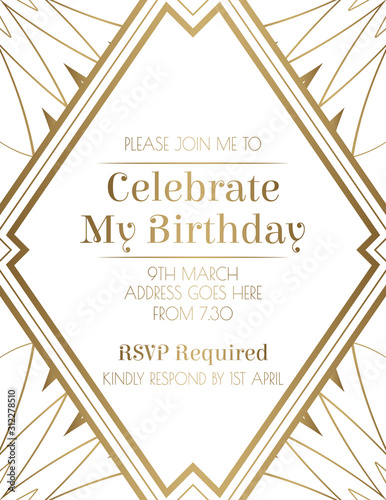 Elegant Art Deco Invitation Design