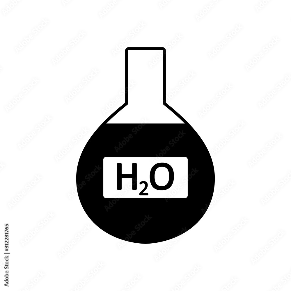 Laboratory glass with water. Laboratory glass with water.