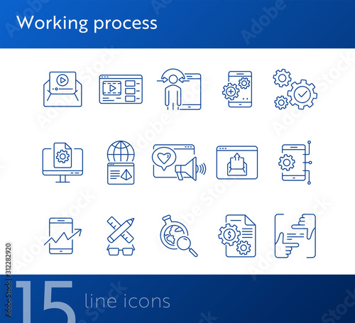 Working process icons