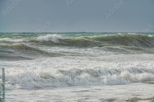 Fototapeta Naklejka Na Ścianę i Meble -  storm at sea, big waves