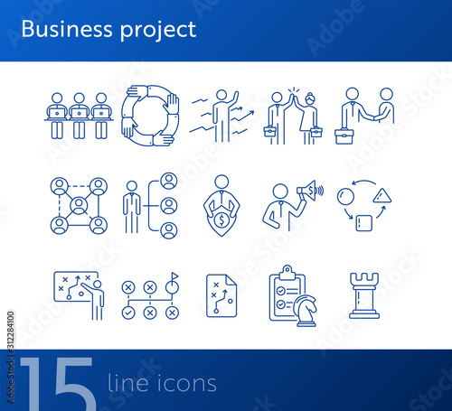 Business project icons