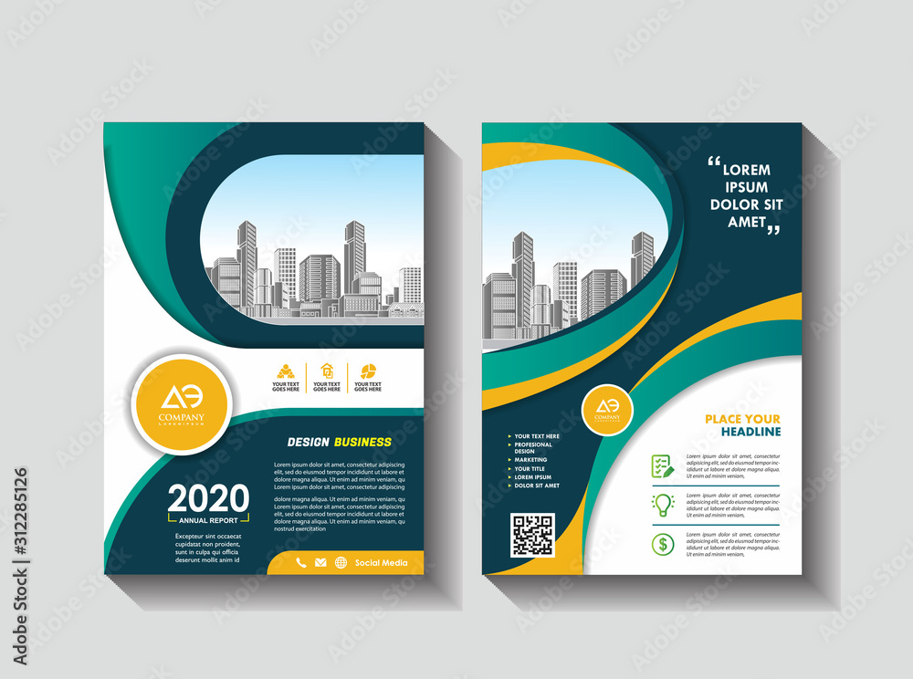 Corporate flyer, layout template. with elements and placeholder for picture. Corporate flyer, layout template. with elements and placeholder for picture.