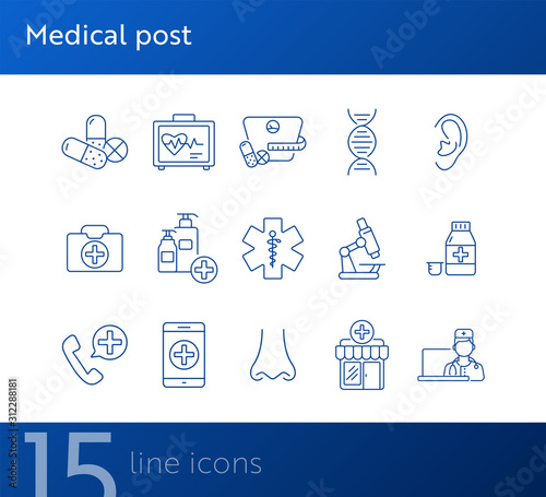 Medical post icons
