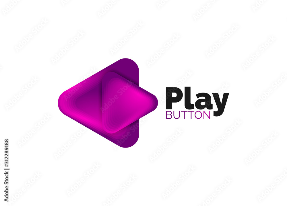 Play, arrow or download button icon, minimal design business logo template. 3d geometric bold in relief style with color blend steps effect. Vector Illustration For Wallpaper, Banner, Background, Card Play, arrow or download button icon, minimal design business logo template. 3d geometric bold in relief style with color blend steps effect. Vector Illustration For Wallpaper, Banner, Background, Card