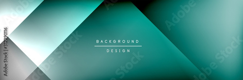 Abstract background - squares and lines composition created with lights and shadows. Technology or business digital template