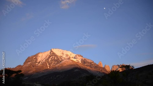Sun Rise, Torres del Paine, Chile 