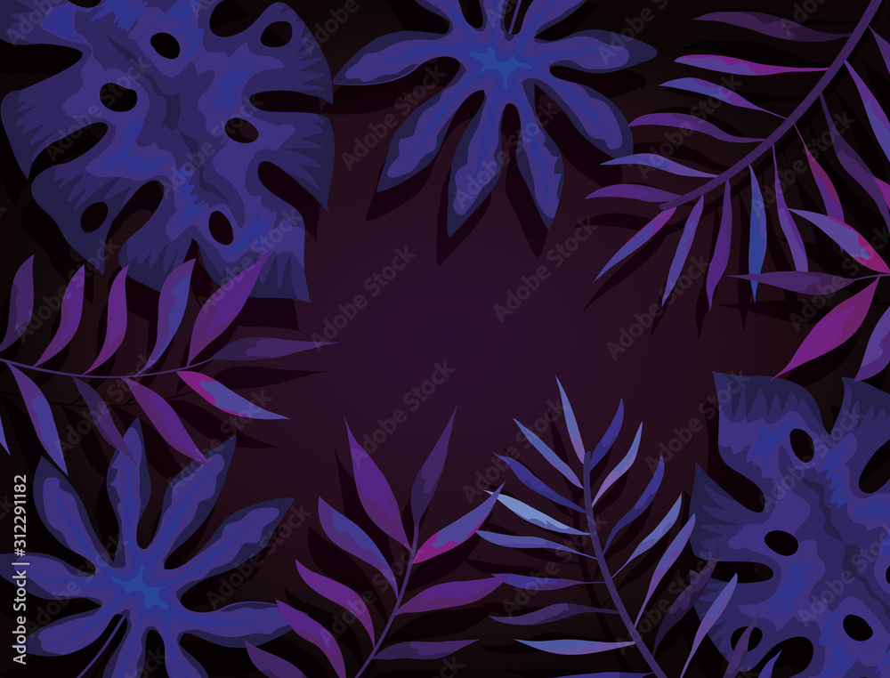 background of branches and leafs tropicals vector illustration design background of branches and leafs tropicals vector illustration design