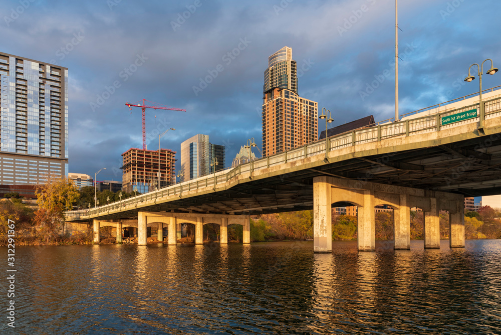Fototapeta premium Austin Skyline at sunset