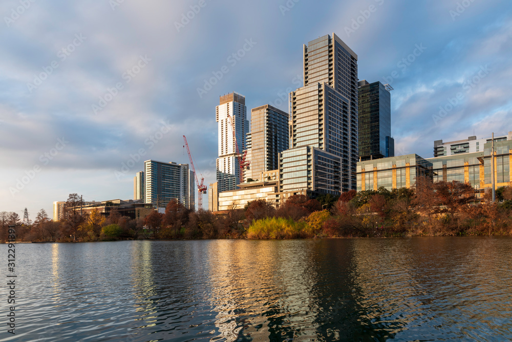 Fototapeta premium Austin Skyline at sunset