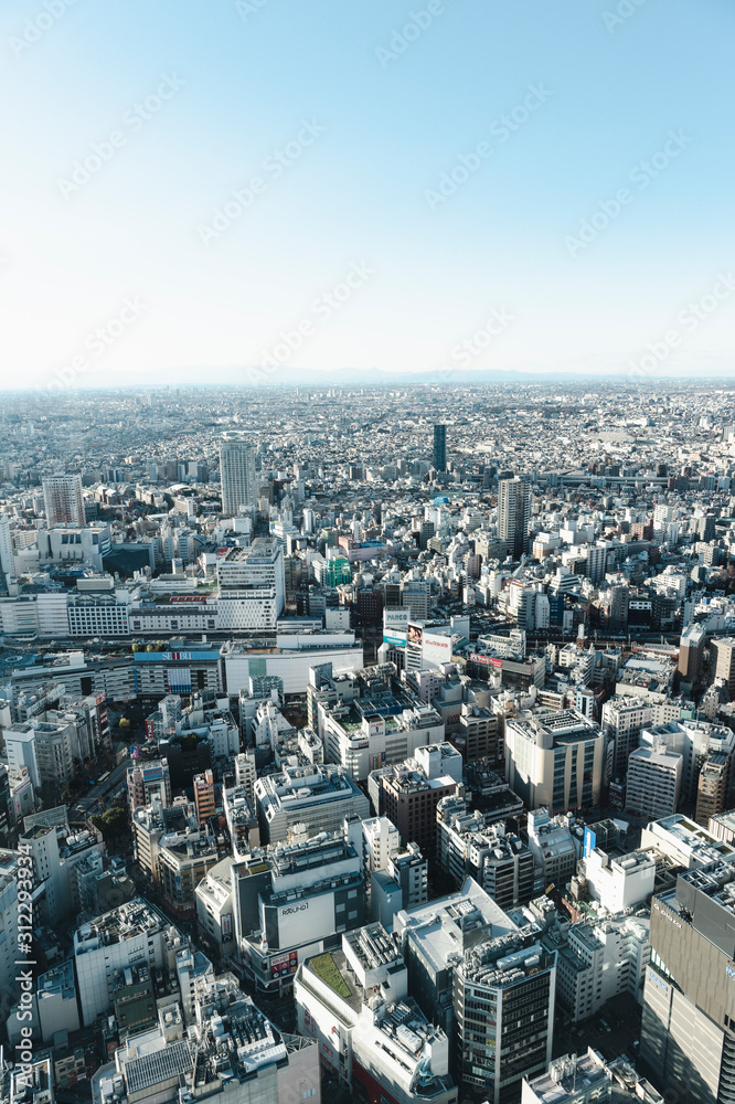Fototapeta premium 東京都豊島区池袋から見た東京の景色
