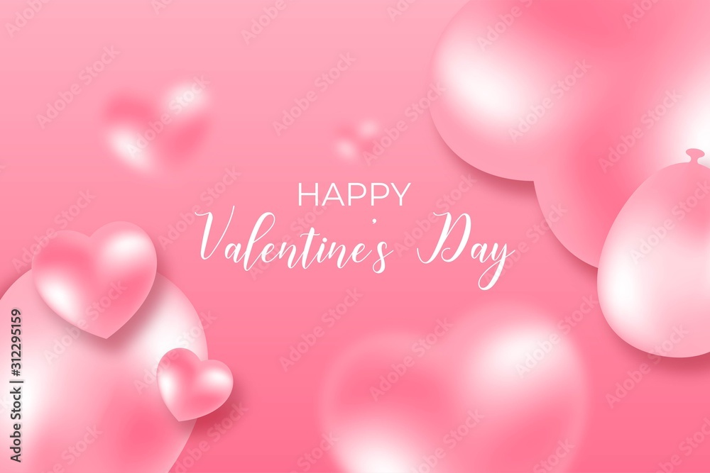 Valentine's day sale banner vector template, web banner design, discount card, promotion, flyer layout, ad, advertisement, printing media.