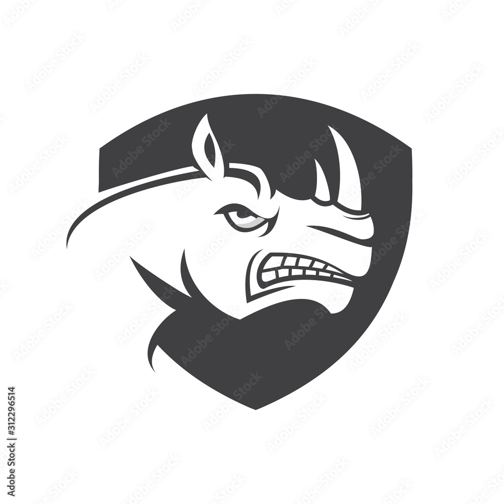 Rhinos Logo, Rhinoceros Logo