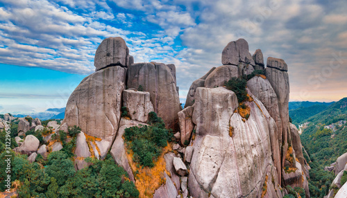 Afternoon scenery at taimu mountain, ningde city, fujian province, China photo