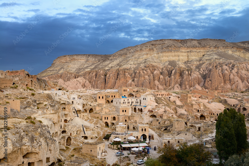 Redevelopment of ancient stone dwellings in hilltop village of Cavusin in Cappadocia Turkey