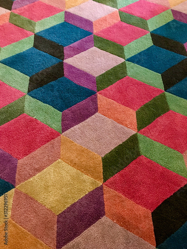 Colorful cubic carpet