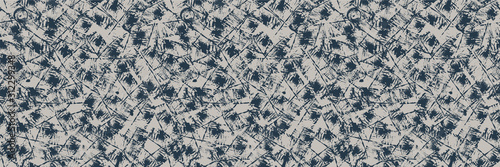 Seamless geometric criss cross vector border pattern. Modern hand drawn scratch pine needle marks shape. Repeating abstract line banner background. Trendy grunge surface design textile ribbon trim. 