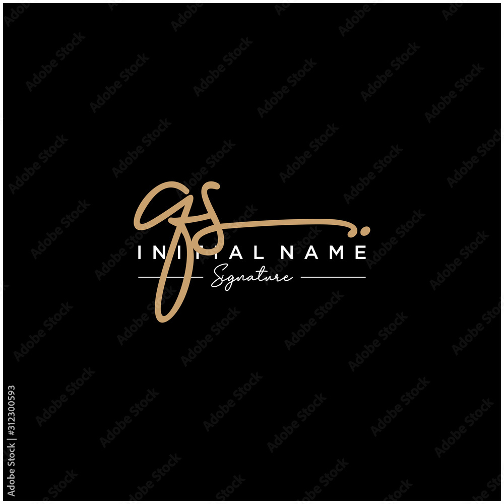 Letter QS Signature Logo Template Vector Letter QS Signature Logo Template Vector