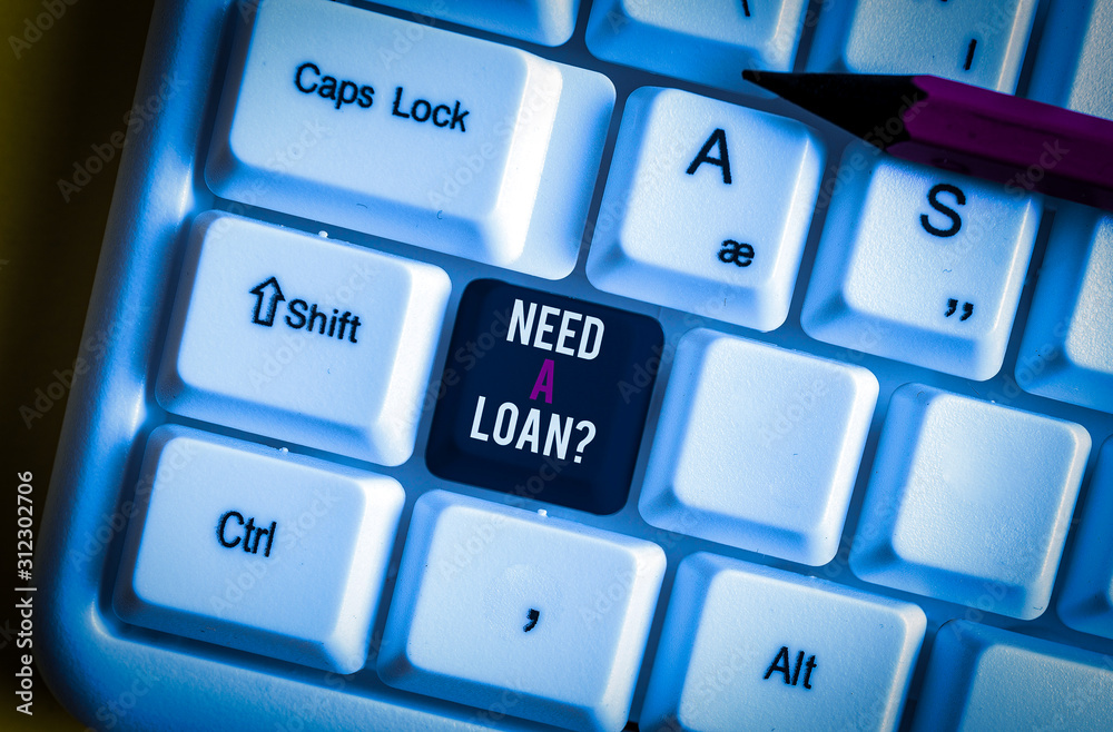 Word writing text Need A Loanquestion. Business photo showcasing offering a money for demonstratingal or business finances White pc keyboard with empty note paper above white background key copy space Word writing text Need A Loanquestion. Business photo showcasing offering a money for demonstratingal or business finances White pc keyboard with empty note paper above white background key copy space