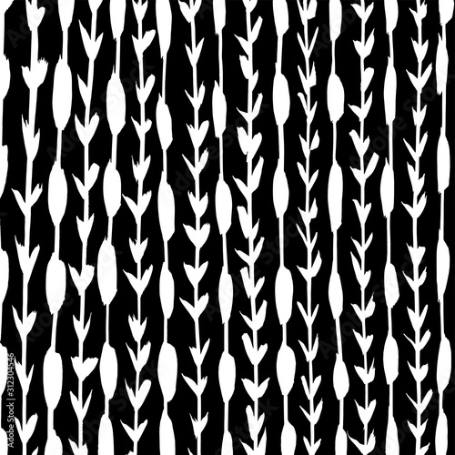 Fototapeta Naklejka Na Ścianę i Meble -  Grunge brush pattern. Texture. White and black vector.