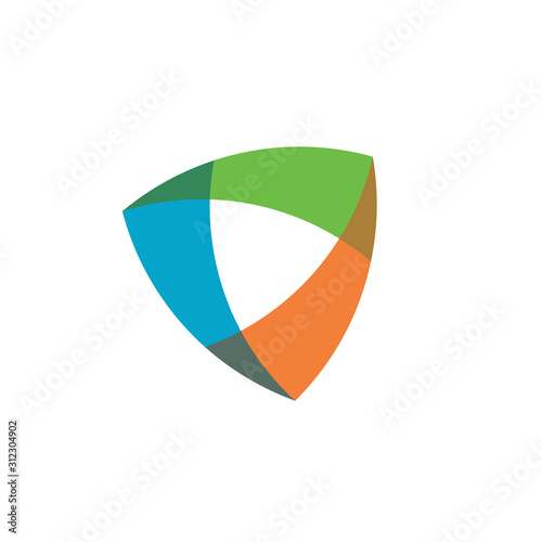 abstract triage color simple play media technology logo concept