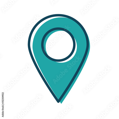 Pin location icon vector 