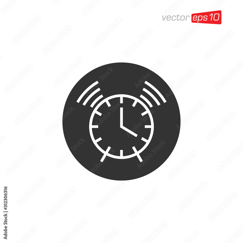 Obraz premium Alarm Clock Icon Design Vector
