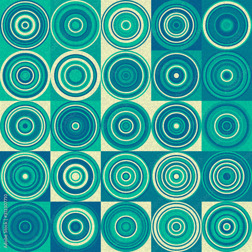 Pattern with random colored Circles Generative Art background illustration