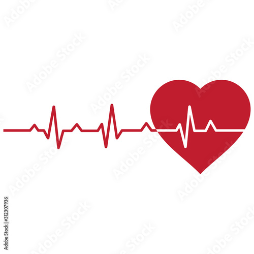 Art design health medical heartbeat pulse vector