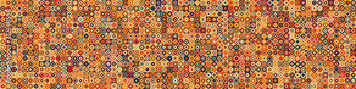 Wzór z losowymi kolorowymi ilustracją tła w kołach generatywnych