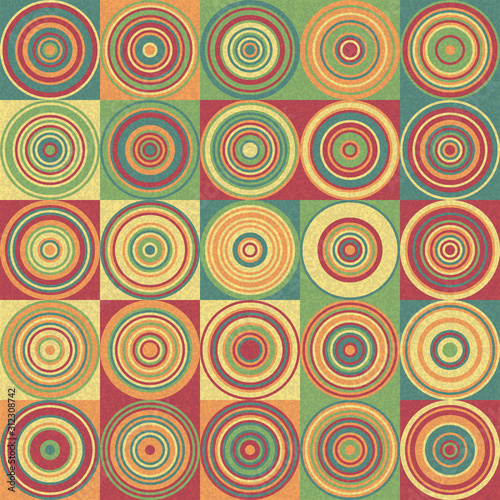Pattern with random colored Circles Generative Art background illustration