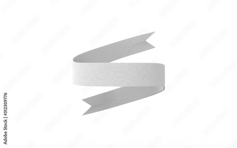 3d double sided festive ribbon, isolated on a white background. 3d illustration 3d double sided festive ribbon, isolated on a white background. 3d illustration