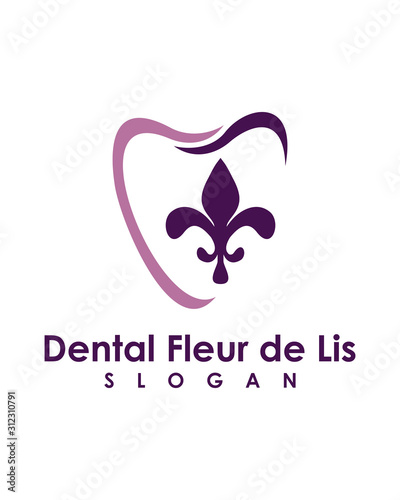 Fluer de lis dental logo