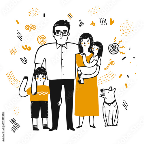 The drawing character of family.