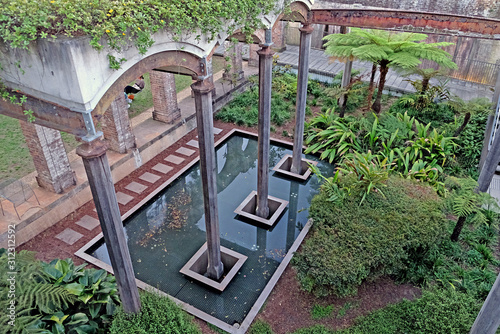 Photography Stone columns and water reservoir in Paddington Reservoir Gardens