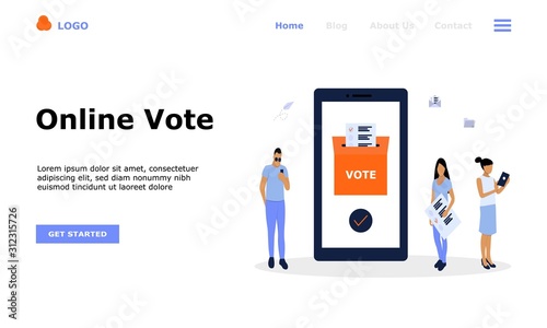 Online Vote Vector Illustration Concept, Suitable for web landing page, ui,  mobile app, editorial design, flyer, banner, and other related occasion