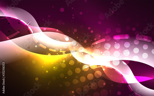 Neon abstract background. Background decoration. Trendy graphic design.