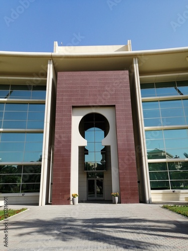 One of the entrances to the main building of Alfaisal University designed in the traditional Arabic style, Riyadh