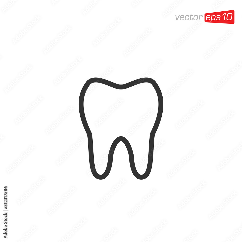 Tooth Dental Icon Design Vector Tooth Dental Icon Design Vector